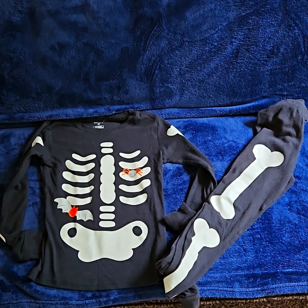 Carter's skeleton pajamas,  sz 10